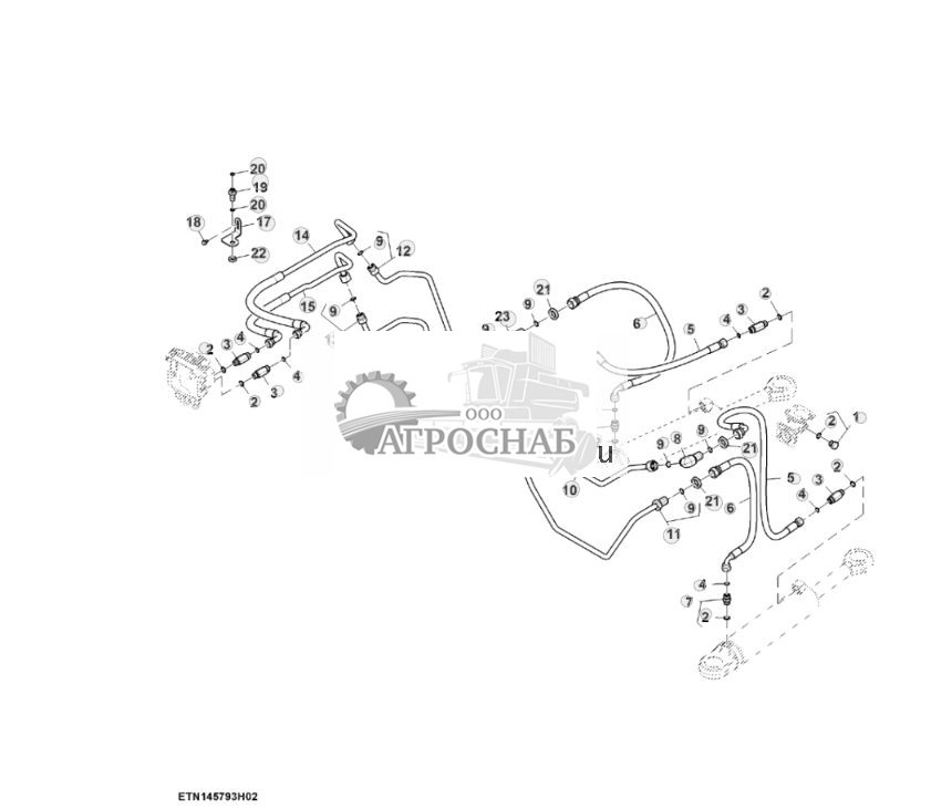 Система рулевого управления, AutoTrac™ с резервным насосом (22) (801053 - 801464) - ST855399 523.jpg